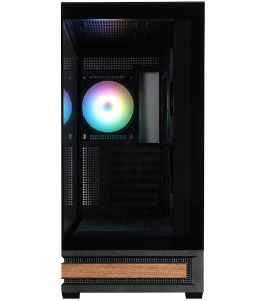Компьютерный корпус ZALMAN P40 NAMU, ATX, черный, WINDOW, WOODEN ELEMENTS, 2xCombo(2.5” or 3.5”), 1xUSB TYPE-C, 2xUSB 3.0, SIDE 3x120мм ARGb, REAR 1x120мм ARGb