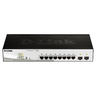 Коммутатор D-Link DGS-1210-10P/FL2A, 8×1 Гбит/с + 2×1 Гбит/с SFP, настраиваемый