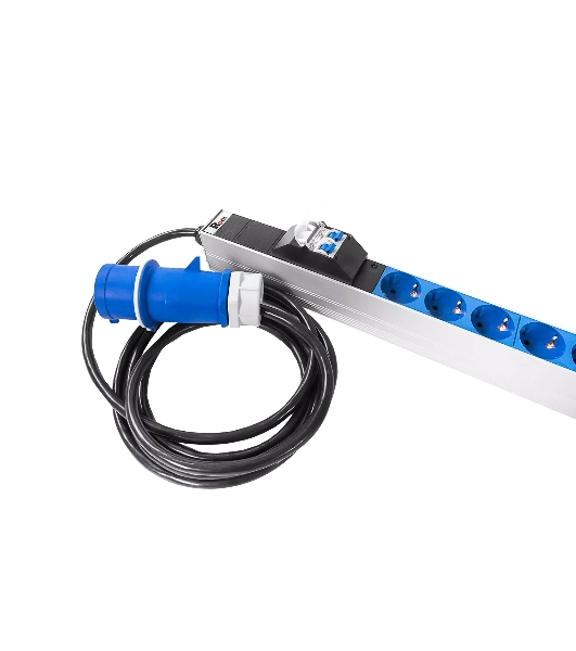 Блок силовых розеток Rem Rem-32, IEC 60320 С13, IEC 60320 С19 х 16, Shuko х 10, вход IEC 309, шнур 3 м, 1 463мм, однофазный 32А, автомат + индикатор, 
