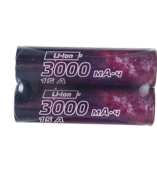 Аккумулятор 18650 Li-ion 3000мА.ч без защиты высокотоковый низкая шляпка (уп.2шт) КОСМОС KOC18650Li30UL20CS2