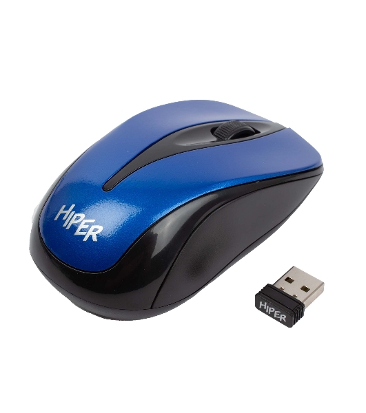 Мышь беспроводная HIPER HOMW-062 синий, 1000 dpi, радиоканал, USB, кнопки - 3