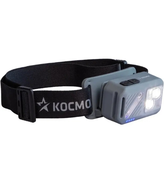 Фонарь налобный аккумуляторный КОСМОС KOC850Lit светло-серый
