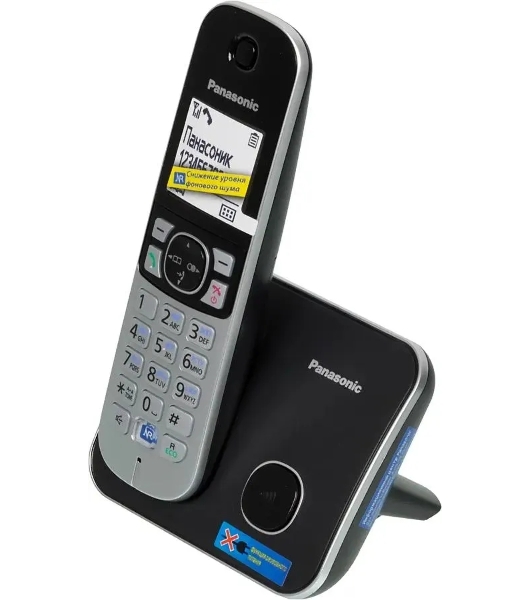 Телефон беспроводной (DECT) Panasonic KX-TG6811RUB черный Беспроводной DECT,40 мелодий,телефонный справочник 120 зап.