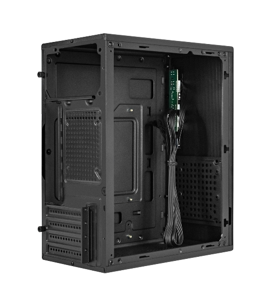 Компьютерный корпус Minitower ExeGate BAA-308MUC-AAA350 (mATX, БП AAA350 с вент. 8см, 1хUSB+1хUSB 3.0+1хTypeC, HD Audio, черный)