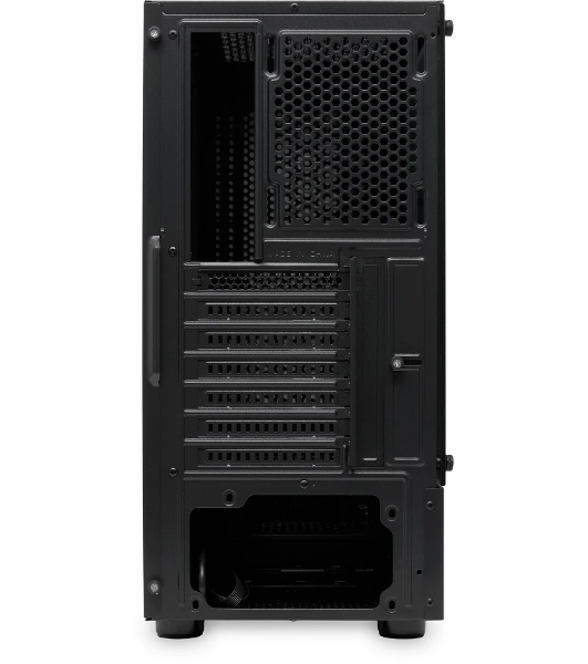 Компьютерный корпус без блока питания Case HSPD M540, Mesh Mid Tower, черный, TG, 0.45 SPCC, no fans, ATX, mATX, mITX, 160/300/150мм, 2x2.5', 2x3.5', 7xPCI, 1xUSB-A 3.0, 2xUSB-A 2.0, 365x216x405мм