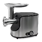 Мясорубка электрическая Samtron MG-105 серебристый , 1600 Вт, 1.6 кг/мин, реверс, защита от перегрузки, насадки - 8, фото 1