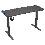 Стол игровой Cactus CS-EDL-GbK столешница МДФ черный, каркас черный, фото 1