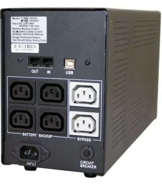 Источник бесперебойного питания Powercom Imperial IMD-1025AP 615Вт 1025ВА черный