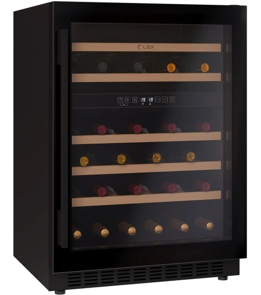 Винный шкаф LEX LWD6046BL dual zone 1-нокамерн. черный