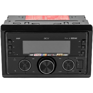 Автомагнитола ACV ADX-211BM, 2 DIN, Bluetooth, USB Type-A, AUX, пульт ДУ