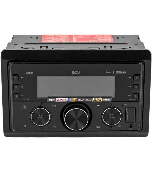 Автомагнитола ACV ADX-211BM, 2 DIN, Bluetooth, USB Type-A, AUX, пульт ДУ