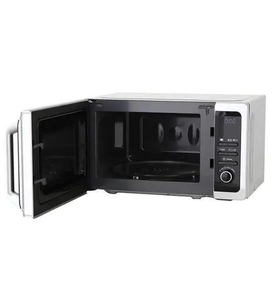 Микроволновая печь Sharp R-2852RSL серебристый, 20 л, 800 Вт, переключатели - кнопки, поворотный механизм