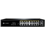 Коммутатор Netis ST118GHPDI-2G-130 16x100Мбит/с 2x1Гбит/с 16PoE 130W неуправляемый, фото 1