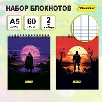 Блокнот Silwerhof Одинокий воин, A5, обложка картон, 60 л. клетка, гребень (2 шт), фото2