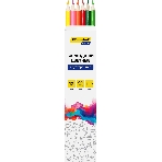 Карандаши цветные Silwerhof Color двухцветные 2.8м м, круглый профиль, дерево, ассорти, 12 цветов, коробка с европодвесом (6 шт), фото2