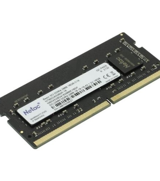 Оперативная память NETAC Basic, DDR4, 8GB (1x8GB), 2666MHz, CL19, SO-DIMM