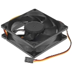 Вентилятор для корпуса Gembird 80x80x25, гидрод., тихий, 3 pin/4pin Molex, провод 30 см, фото 1