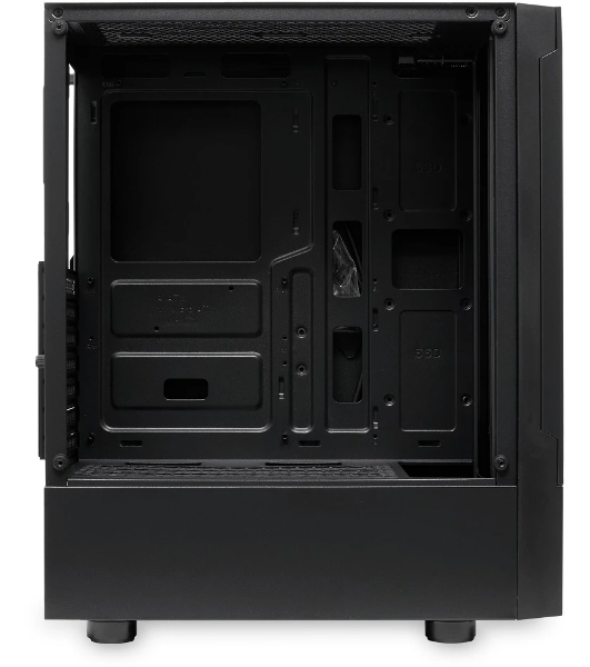 Компьютерный корпус без блока питания Case HSPD M540, Mesh Mid Tower, черный, TG, 0.45 SPCC, no fans, ATX, mATX, mITX, 160/300/150мм, 2x2.5', 2x3.5', 7xPCI, 1xUSB-A 3.0, 2xUSB-A 2.0, 365x216x405мм