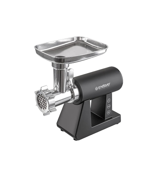 Мясорубка электрическая Endever Sigma-110 черный, 2600 Вт, 2.0 кг/мин, реверс, защита от перегрузки, металлический лоток, насадки - 5