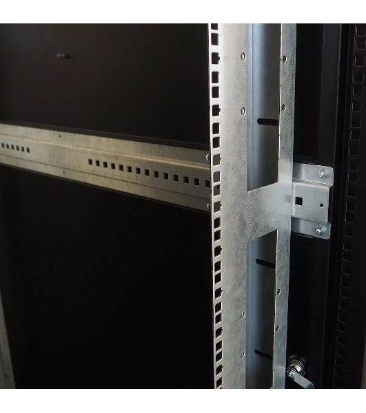 Шкаф серверный напольный 42U (800 1200) дверь перфорированная, задние двойные перфорированные