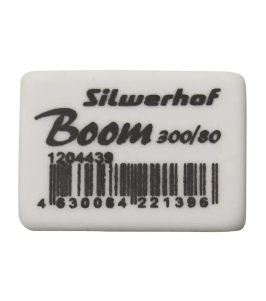 Ластик Silwerhof Boom 300/80 181146 26х18.5х8мм каучук термопластичный белый