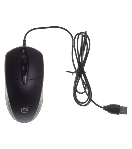 Мышь проводная Oklick 275M черный, 1000 dpi, USB, кнопки - 3