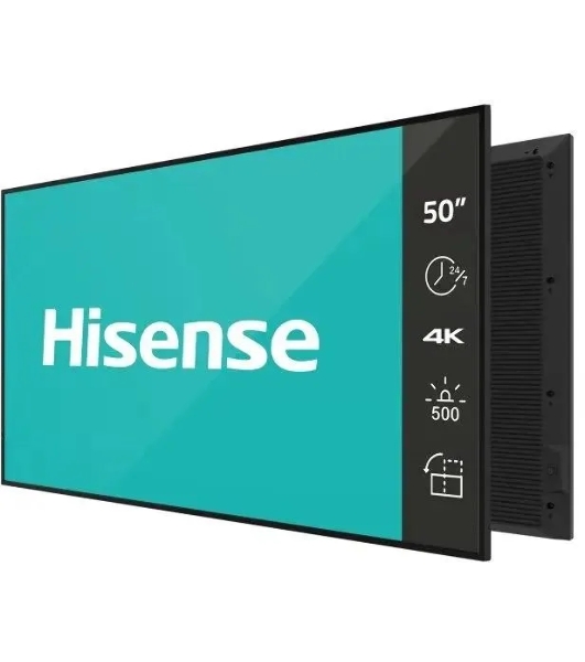 Панель Hisense 50' 50DM66D черный D-LED DID LED 8ms 16:9 HDMI M/M матовая 1200:1 500cd 178гр/178гр 3840x2160 DP 4K USB 11кг
