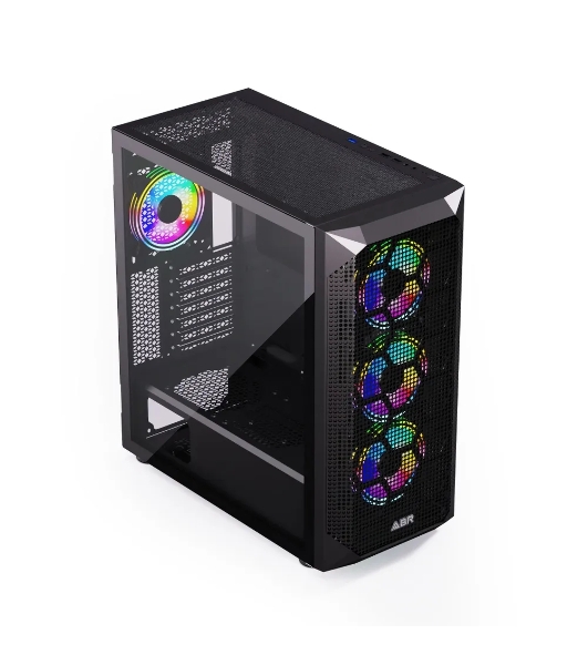 Компьютерный корпус ABR Quantum черный (1хUSB Type-C, 2хUSB 2.0, HD Audio, 4xRGb Fan, ATX, E-ATX)