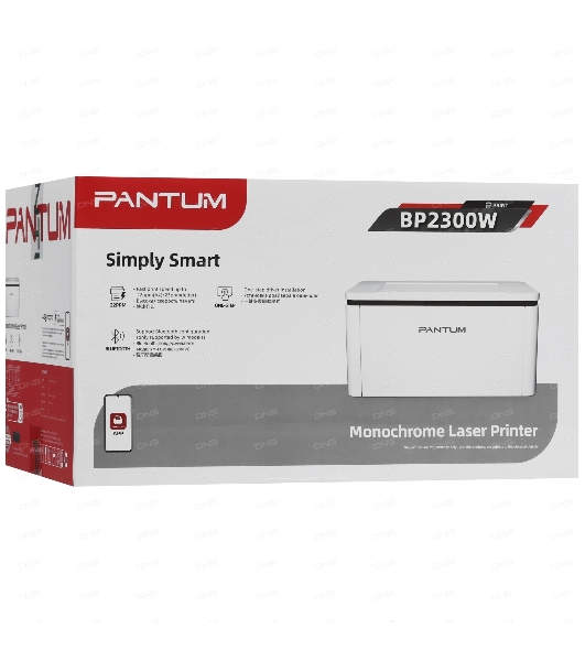 Принтер лазерный Pantum BP2300w, A4, ч/б, печ. до 22 стр/мин., 1200 x 1200 dpi, USB, Wi-Fi