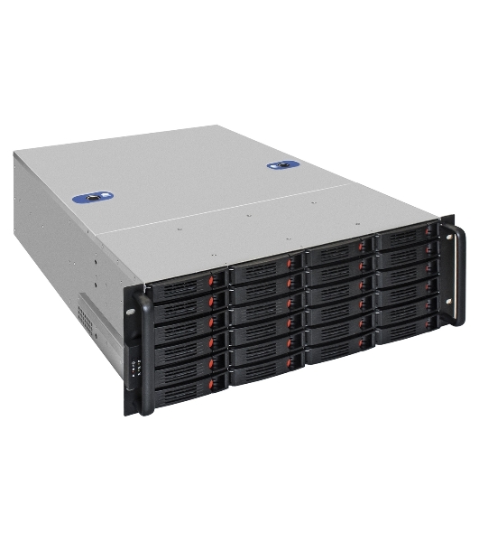 Серверный корпус ExeGate EX293581RUS Pro 4U660-HS24 (RM 19', высота 4U, глубина 660, БП 1000ADS, 24xHotSwap, USB)