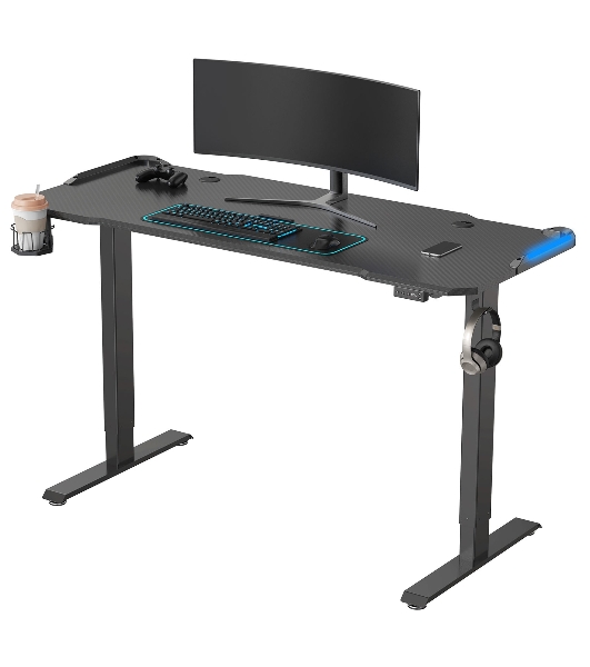 Стол игровой Cactus CS-EDL-GbK столешница МДФ черный, каркас черный