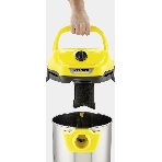 Строительный пылесос Karcher WD 2 Plus S V-15/4/18 желтый, 1000 Вт, уборка сухая/сбор воды, пылесборник мешок/контейнер, 15 л, фото6