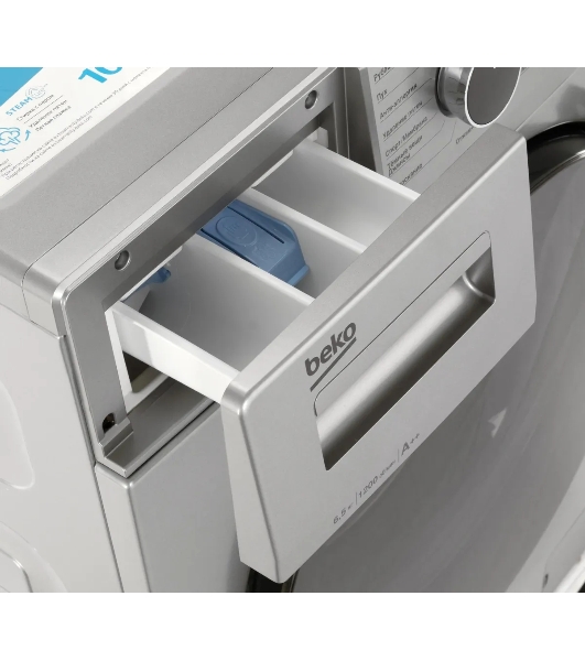 Стиральная машина Beko WSPE6H616S серебристый, загрузка фронтальная 6,5 кг, 1200 об/мин., класс: А++