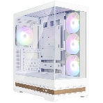 Компьютерный корпус ZALMAN P40 NAMU, ATX, белый, WINDOW, WOODEN ELEMENTS, 2xCombo(2.5” or 3.5”), 1xUSB TYPE-C, 2xUSB 3.0, SIDE 3x120мм ARGB, REAR 1x120мм ARGB, фото 1