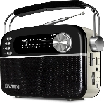 Радиоприемник SVEN SRP-505 (4 Вт, FM/AM/SW, USB, SD/microSD, Bluetooth, 1200 мА·ч)черный, фото 1