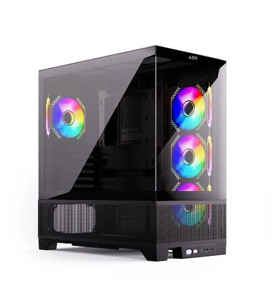 Компьютерный корпус ABR MINI PRO (1хUSB 3.0, 1хUSB Type-C, HD Audio, 4xRGb Fan, ATX, Micro-ATX, ITX)