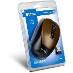Мышь беспроводная SVEN RX-380W античная бронза, 1600 dpi, радиоканал, USB, кнопки - 4, фото2