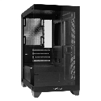 Компьютерный корпус Minitower ExeGate i3 SEA LE (mATX, без БП, 1хUSB+1хUSB 3.0, HD аудио, черный, передняя и боковая панели - закаленное стекло), фото 1