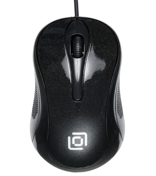 Мышь проводная Oklick 385M черный, 1000 dpi, USB, кнопки - 3