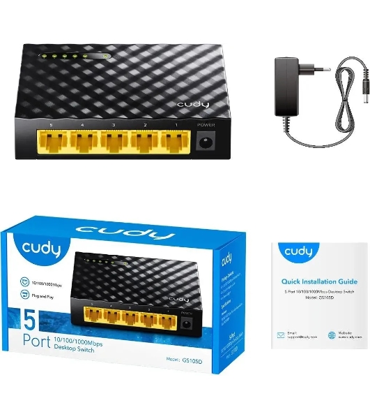 Коммутатор Cudy GS105D, 5×1 Гбит/с