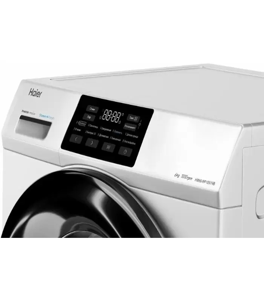 Стиральная машина Haier HW60-BP10919B белая, загрузка фронтальная 6кг, 1000 об/мин., класс: A+++