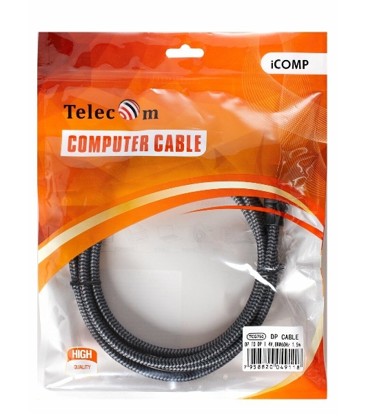 Кабель соединительный DP-DP 1.4V 8K@60Hz 1.5м, Telecom Pro TCG750-1.5M