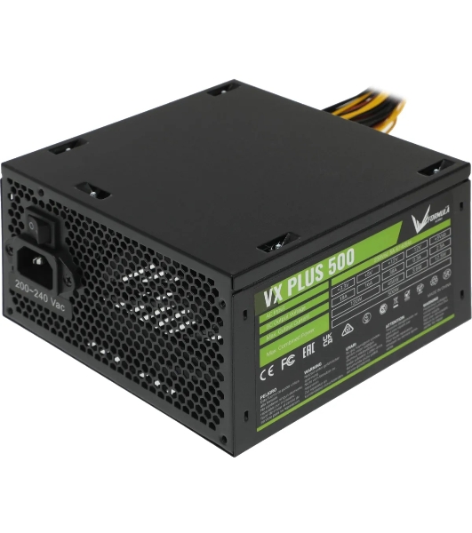 Блок питания Aerocool/Formula ATX 500W AC VX PLUS (20+4pin) 120мм fan 3xSATA RTL