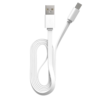 Кабель Maxvi MC-01F white USB-A - microUSB, 2A Плоский кабель, ток макс. нагрузки 2А, макс. напряжение 5V; стандарт USB 2.0; длина 1м, материал PVC, белый