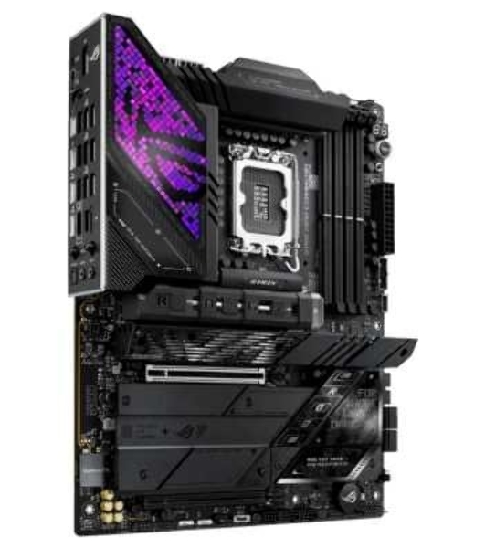 Материнская плата ASUS ROG STRIX Z890-E GAMING WIFI, LGA 1851, Intel Z890, 4xDDR5, 4xSATA, 7xM.2, 1xPCIe 5.0 x16, 1xPCIe 4.0 x16, 1xHDMI, 1xDP, 2xUSB-C Thunderbolt 4, 7xUSB-A 3.2 Gen 2, 3xUSB-A 3.2 Gen 1, 2xUSB-C 3.2 Gen 2x2, 1x 5Gb LAN, 2x3.5 мм, 7.1, ATX