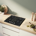 Поверхность газовая Bosch PNP6B6K40 Газ, 4.5х59x52 см, закаленное стекло, 4 конфорки, газ-контроль, автоподжиг, черный, фото2