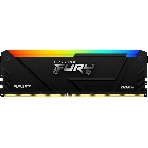 Оперативная память Kingston Fury Beast, DDR4, 8GB (1x8GB), 3200MHz, CL16, DIMM, с радиатором, RGB, черный, фото 1