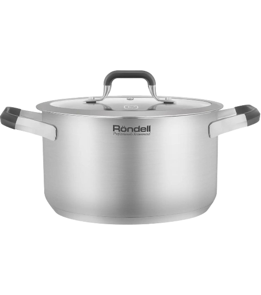 Кастрюля Rondell Stolz RDS-1752, 2.3 л, 18 см, с крышкой, стальной