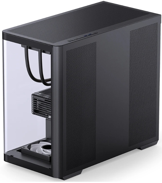 Корпус без блока питания Корпус JONSBO D300 Black MATX без БП, боковая панель из закаленного стекла, mini-ITX, micro-ATX, черный