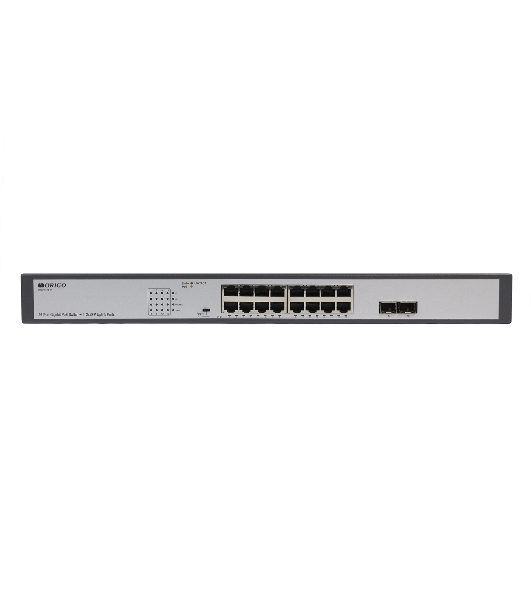 Коммутатор Unmanaged Switch 16x1000Base-T PoE, 2x1000Base-X SFP, PoE Budget 200W, Long-range PoE up to 250m, 19' w/brackets